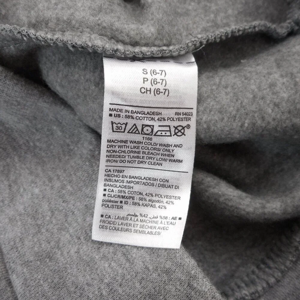 Old Navy Youth Size Small 6-7 Camo Gray Full Zip Hoodie Sweatshirt Pockets